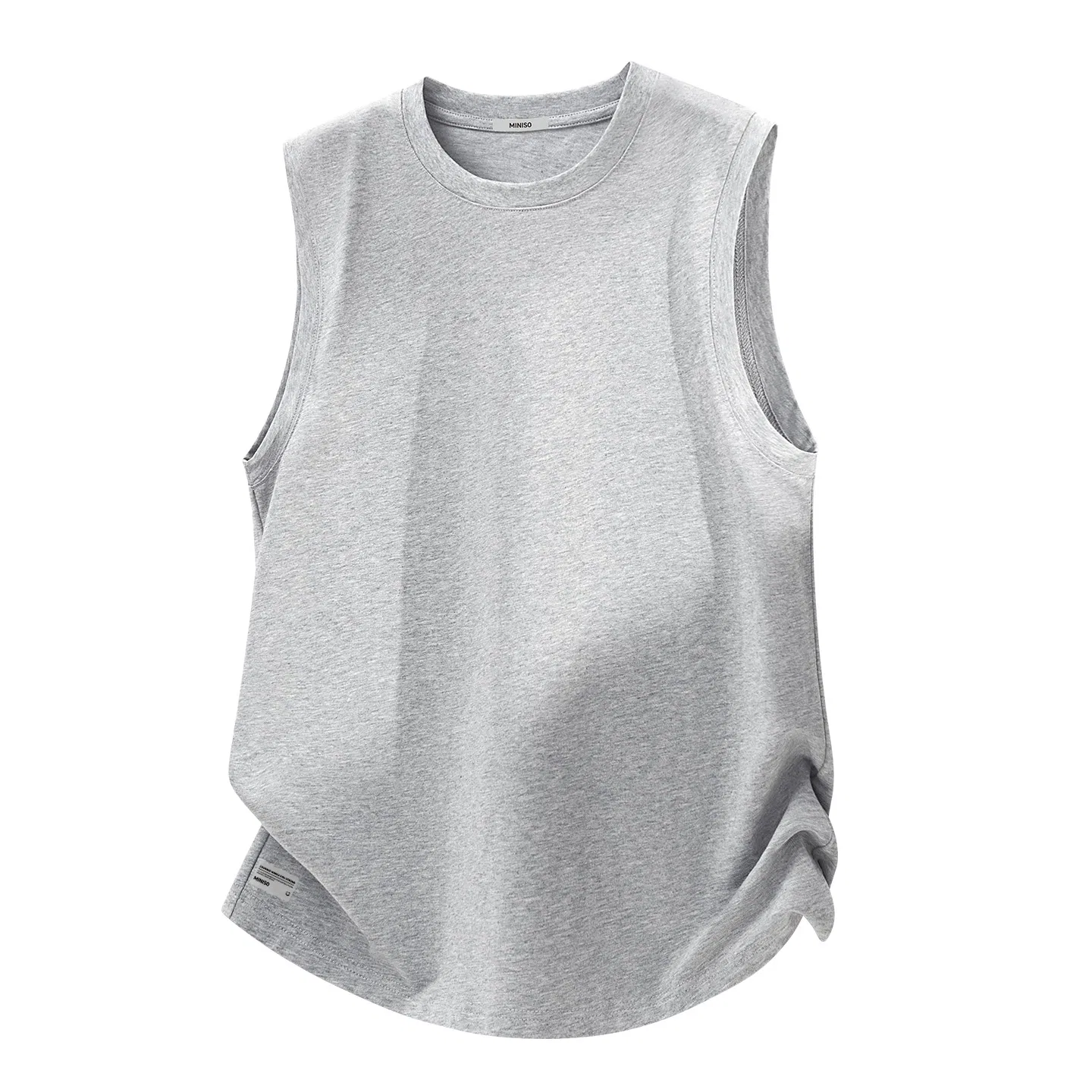 Детский танк-топ с круглым вырезом без рукавов MINISO, Heather Gray