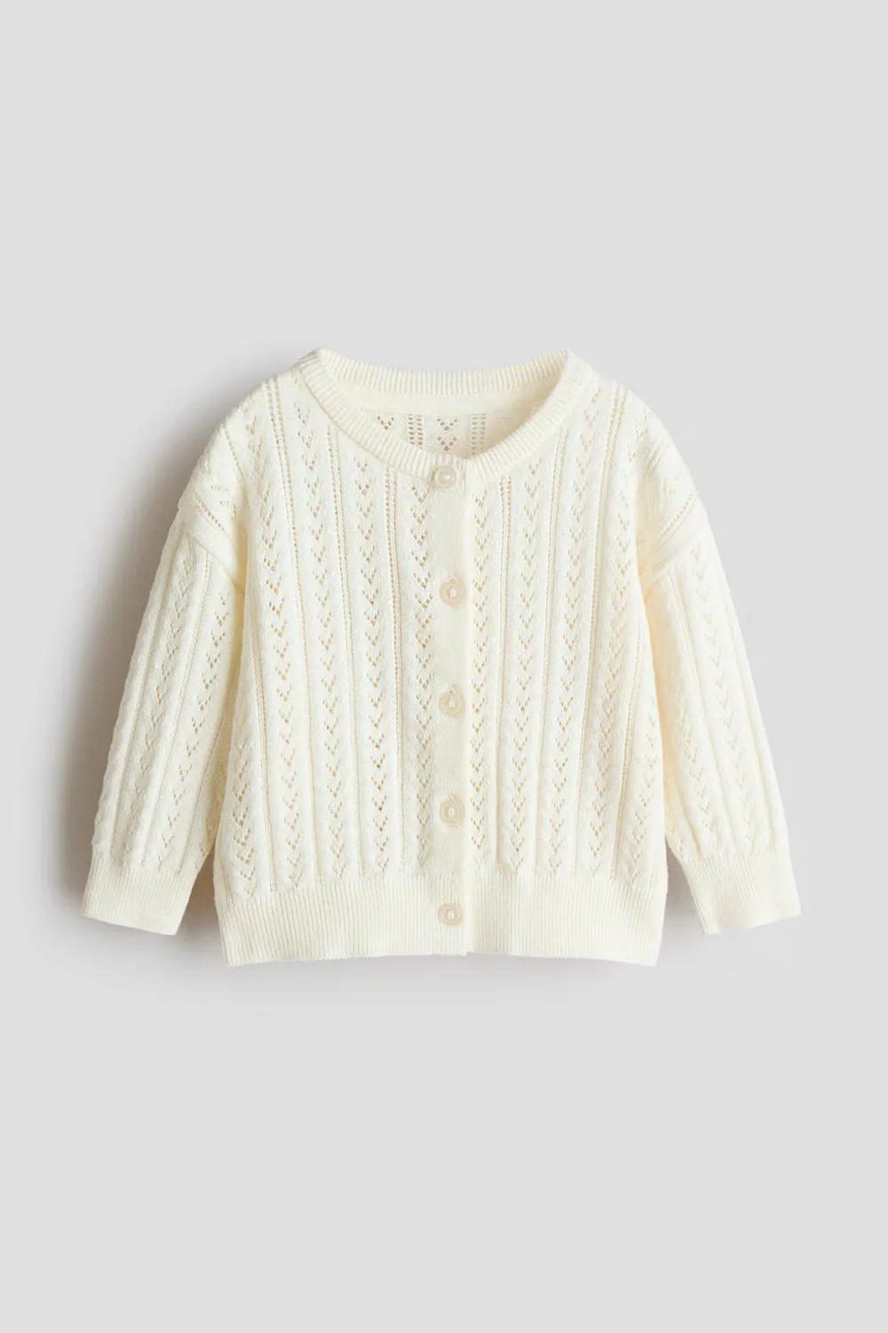 Хлопковый кардиган с узором H&M, Weiß