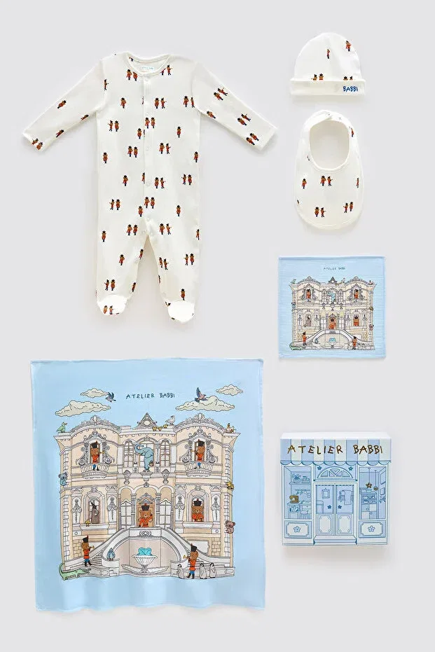 Детский комплект одежды для новорожденных хлопковый Tin Soldier Atelier Babbi, White