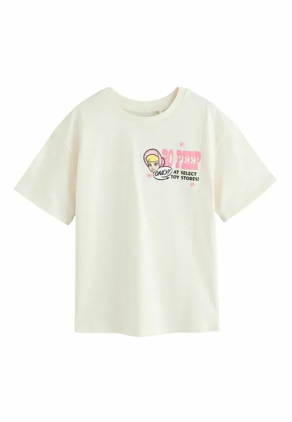 Футболка с принтом Toy Story Regular fit - Oversized, Disney Pixar, Next, Ecru Bo Peep, экрю