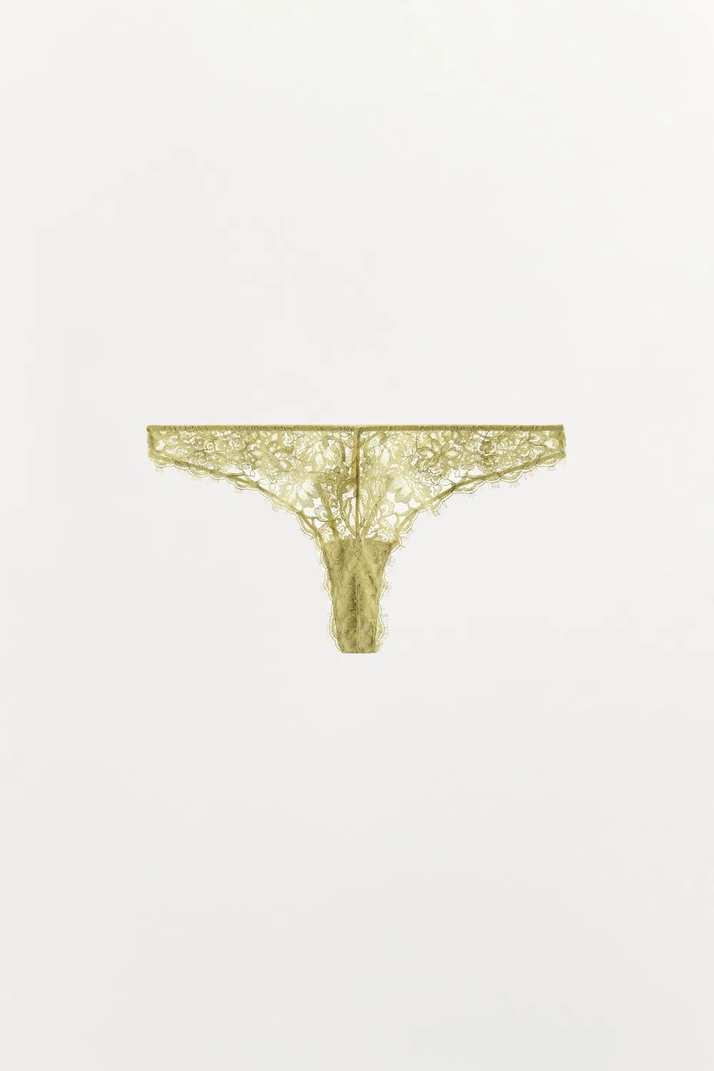 Кружевные стринги ZARA, Yellow — фото 2