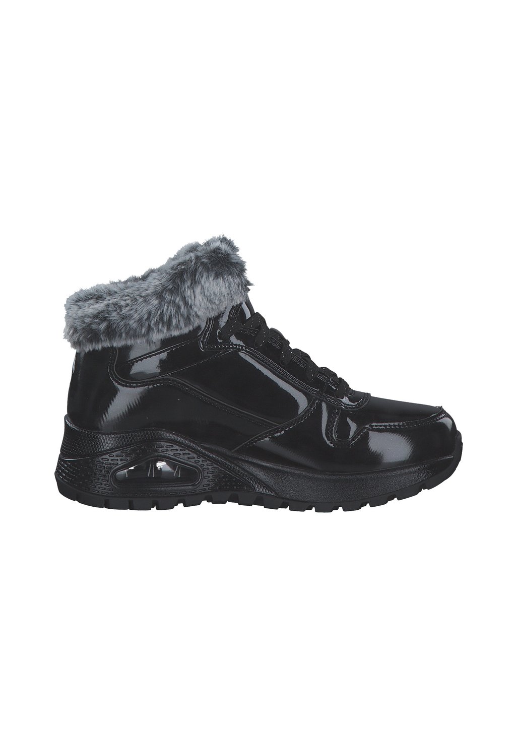 Зимние ботинки женские Skechers лакированные, черный — фото 3