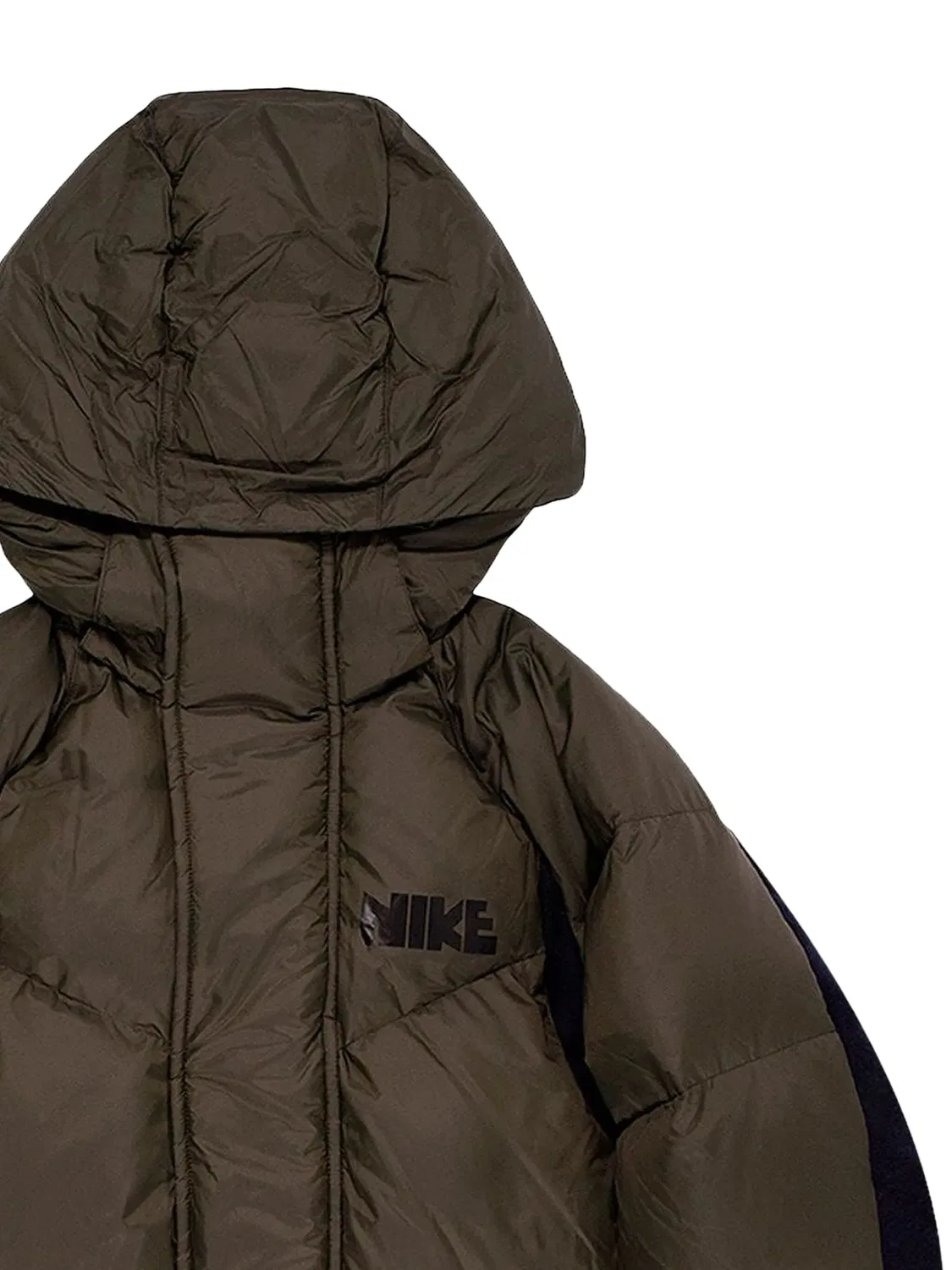 Пуховик с панелями коричневого цвета Nike, коричневый — фото 2