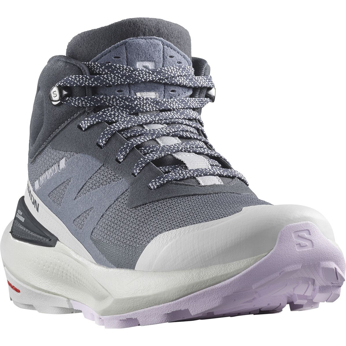 Ботинки женские Salomon Elixir Activ Mid GTX - 2024 для активного отдыха, серо-белый — фото 3