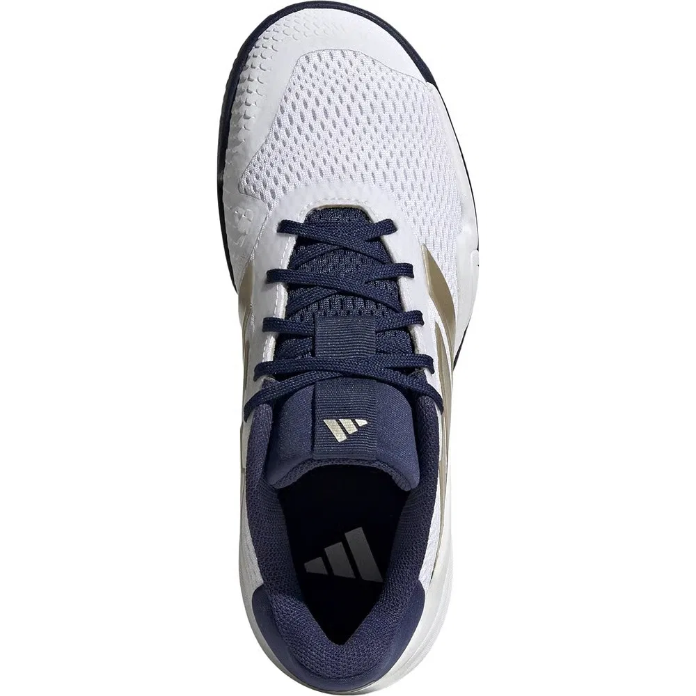 Детские теннисные кроссовки Barricade Adidas, White/Metallic/Blue — фото 4