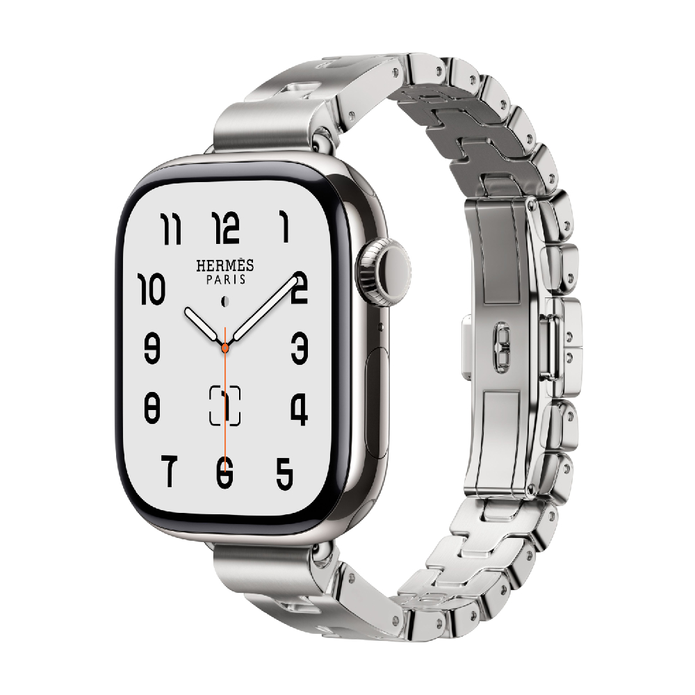 

Умные часы Apple Watch Hermès Series 11 (GPS+Cellular), 42 мм, Silver Titanium Case/Satiné Grand H Fin Band - Large, Серебристый, Умные часы Apple Watch Hermès Series 11 (GPS+Cellular), 42 мм, Silver Titanium Case/Satiné Grand H Fin Band - Large