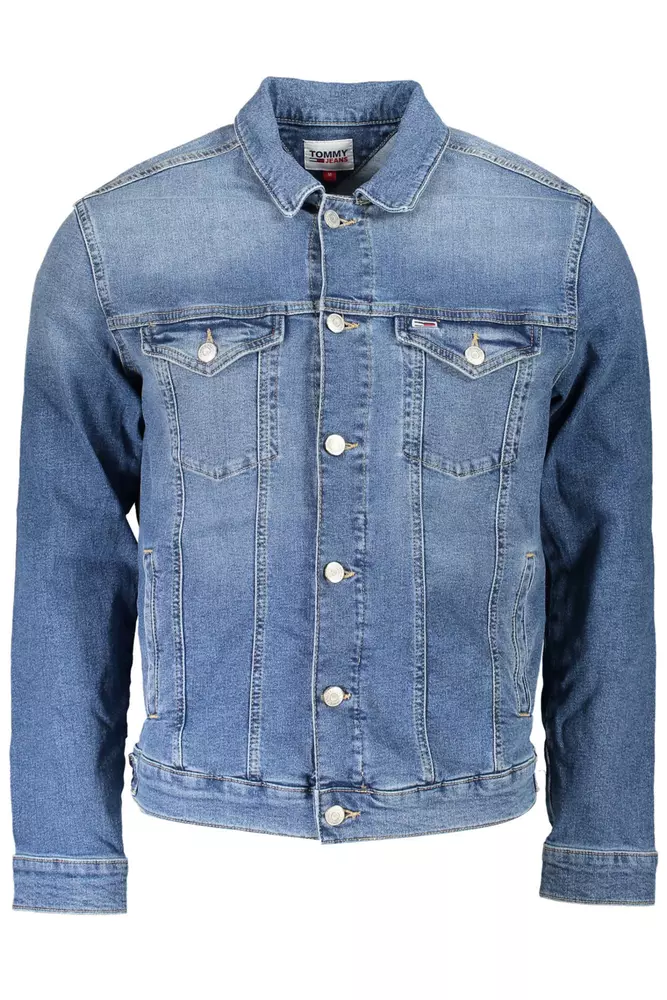 

Синяя хлопковая мужская куртка Tommy Hilfiger