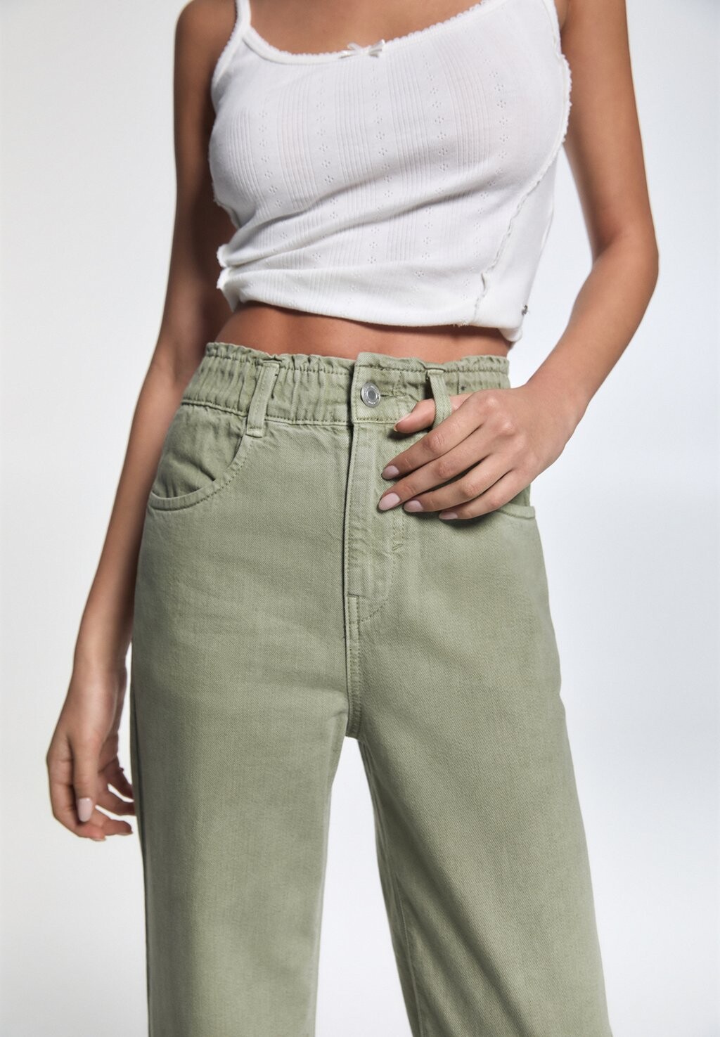 

Джинсы прямого кроя PULL&BEAR, зеленый