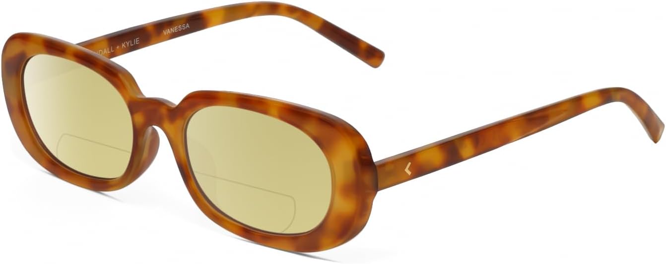 

Солнцезащитные очки для чтения Calabria K+K VANESSA овальной формы с поляризованными линзами и бифокальной оправой, модные дизайнерские очки для чтения с бифокальными линзами, Milky Tortoise Havana Crystal/Yellow Lens