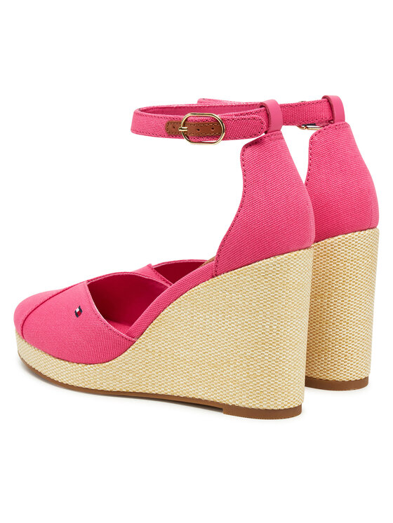 Низкие туфли Flag High Wedge Espad Closed Toe FW0FW08494 Tommy Hilfiger, розовый — фото 3