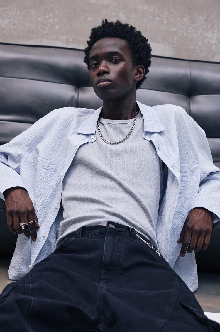 

Рубашка в клетку с эффектом мятины Pull And Bear, мультиколор