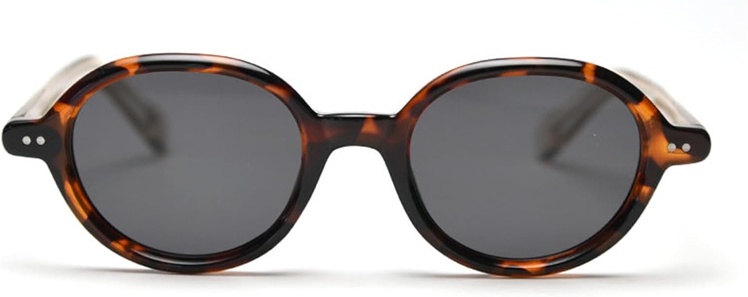 

Круглые солнцезащитные очки с заклепками для женщин, модные овальные солнцезащитные очки для женщин, классические винтажные солнцезащитные очки для мужчин, солнцезащитные очки UV400 для женщин Generic, Leopard Black