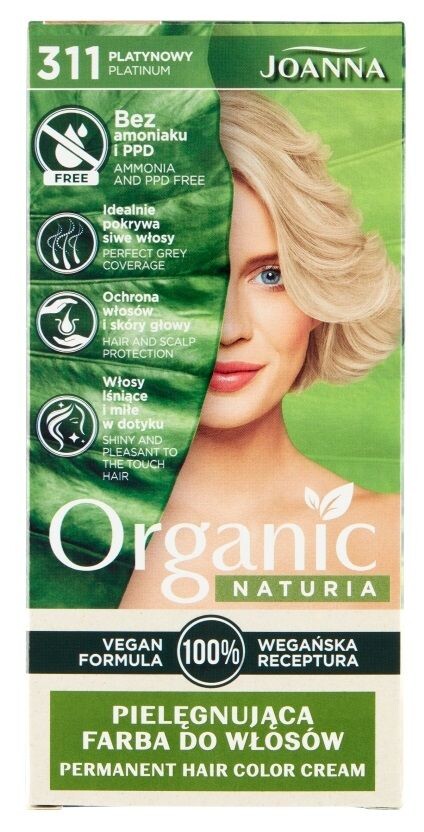 

Joanna Naturia Organic Vegan Platynowy 311 краска для волос, 1 шт.