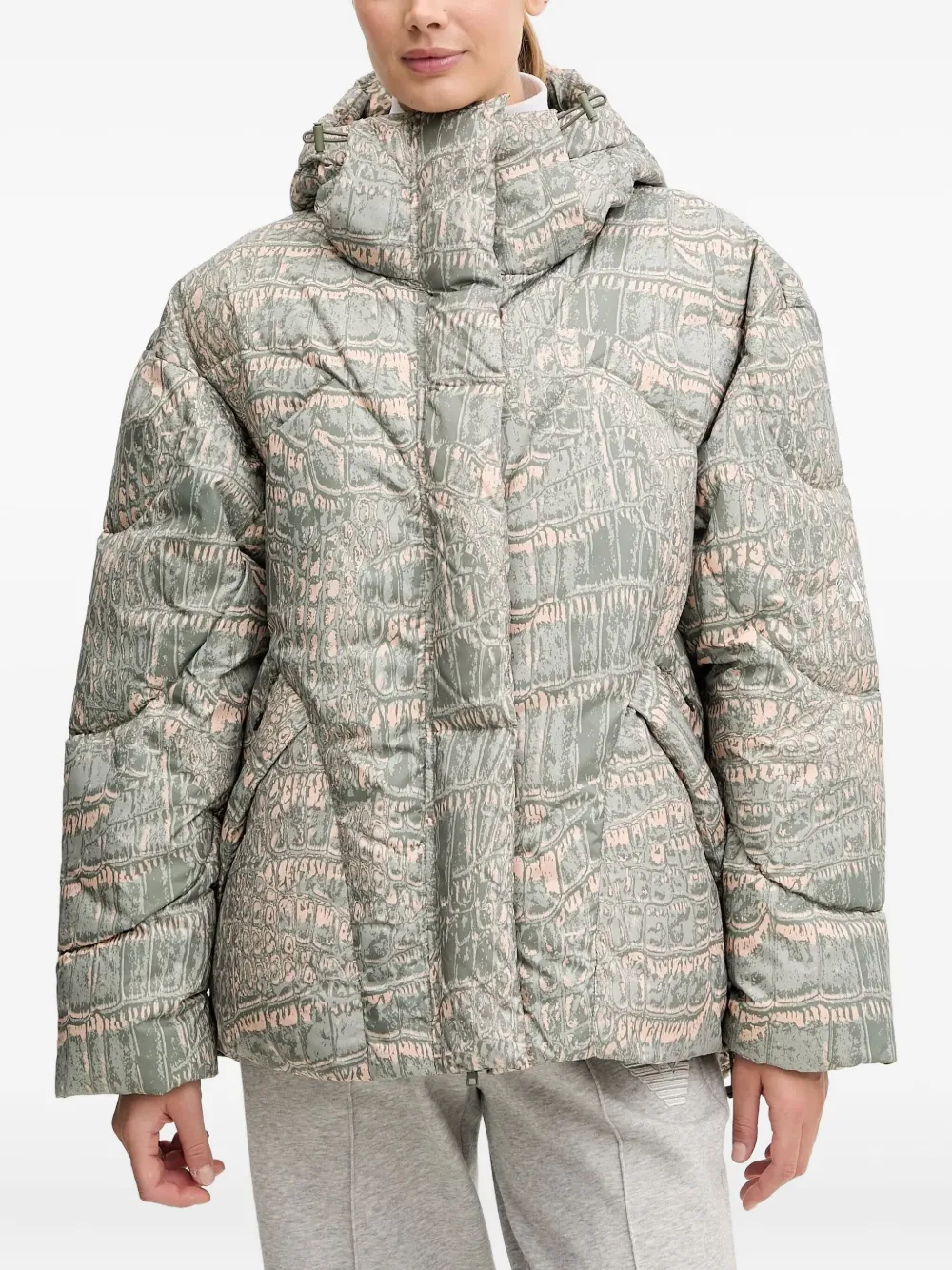 

Куртка с капюшоном и узором Adidas By Stella Mccartney, зеленый