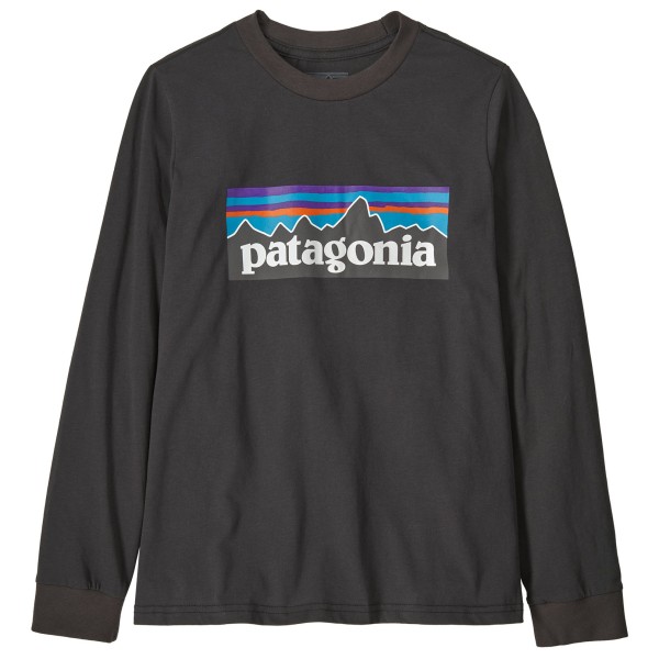 

Детская футболка с логотипом l/s p-6 - свитер Patagonia, черный