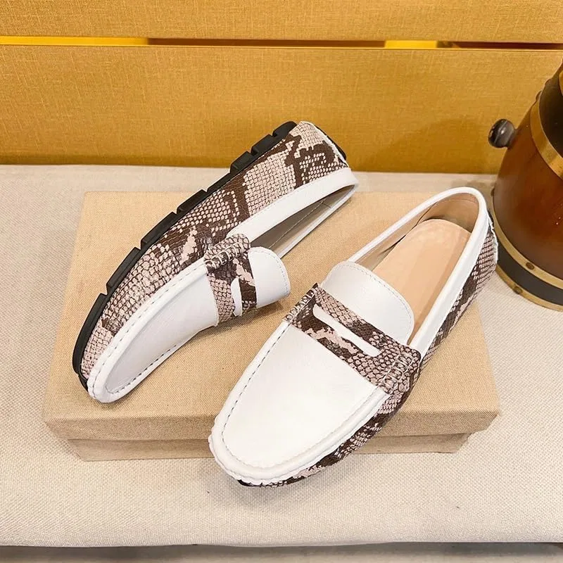 Лоферы Two Tone, без бренда, без модели, двухцветный PUGHGAETZF — фото 3