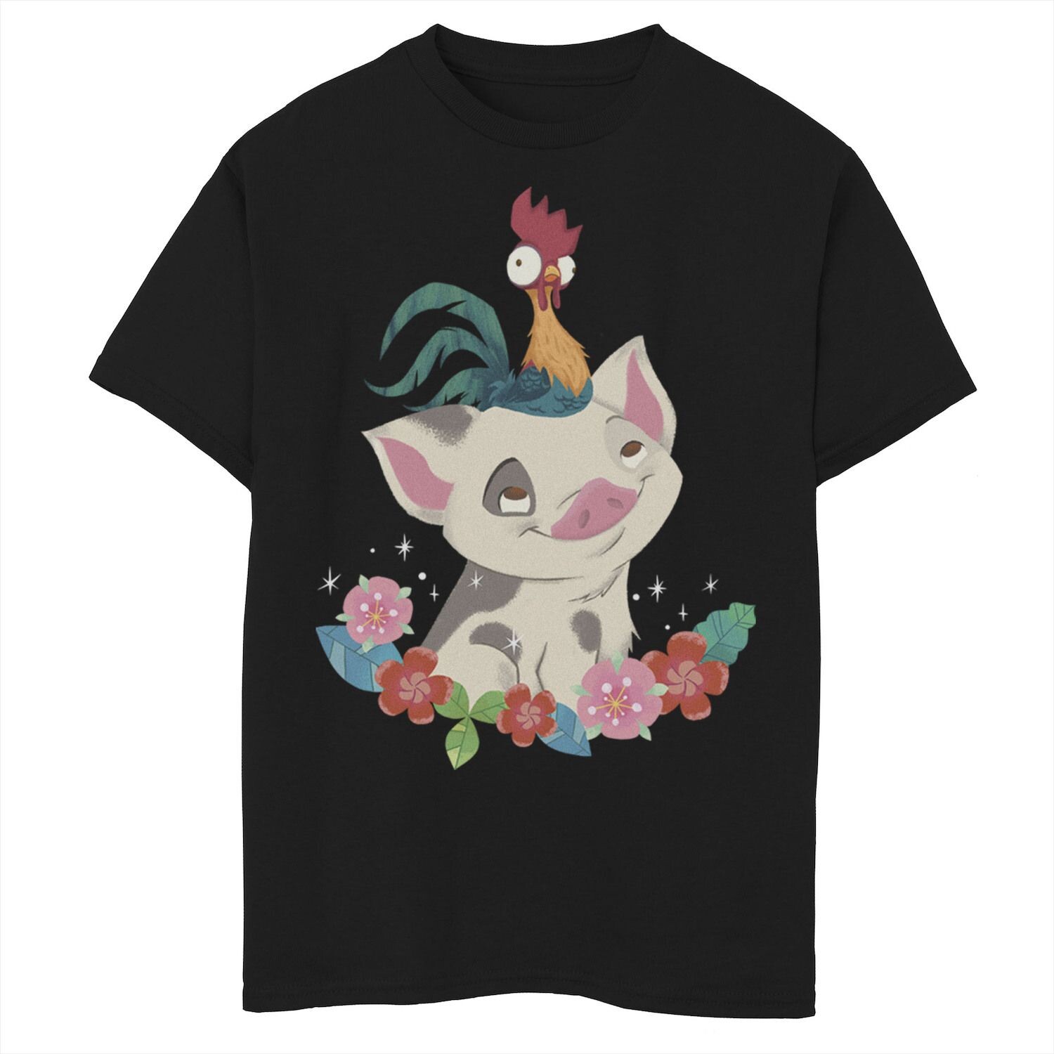 

Футболка с рисунком Disney's Moana Boys 8-20 HeiHei Rooster Pua Flowers Licensed Character