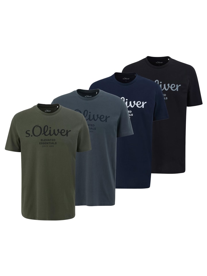 

Футболка s.Oliver T-Shirt 4er Pack, цвет Blau/Dunkelgrün/Dunkelgrau/Schwarz