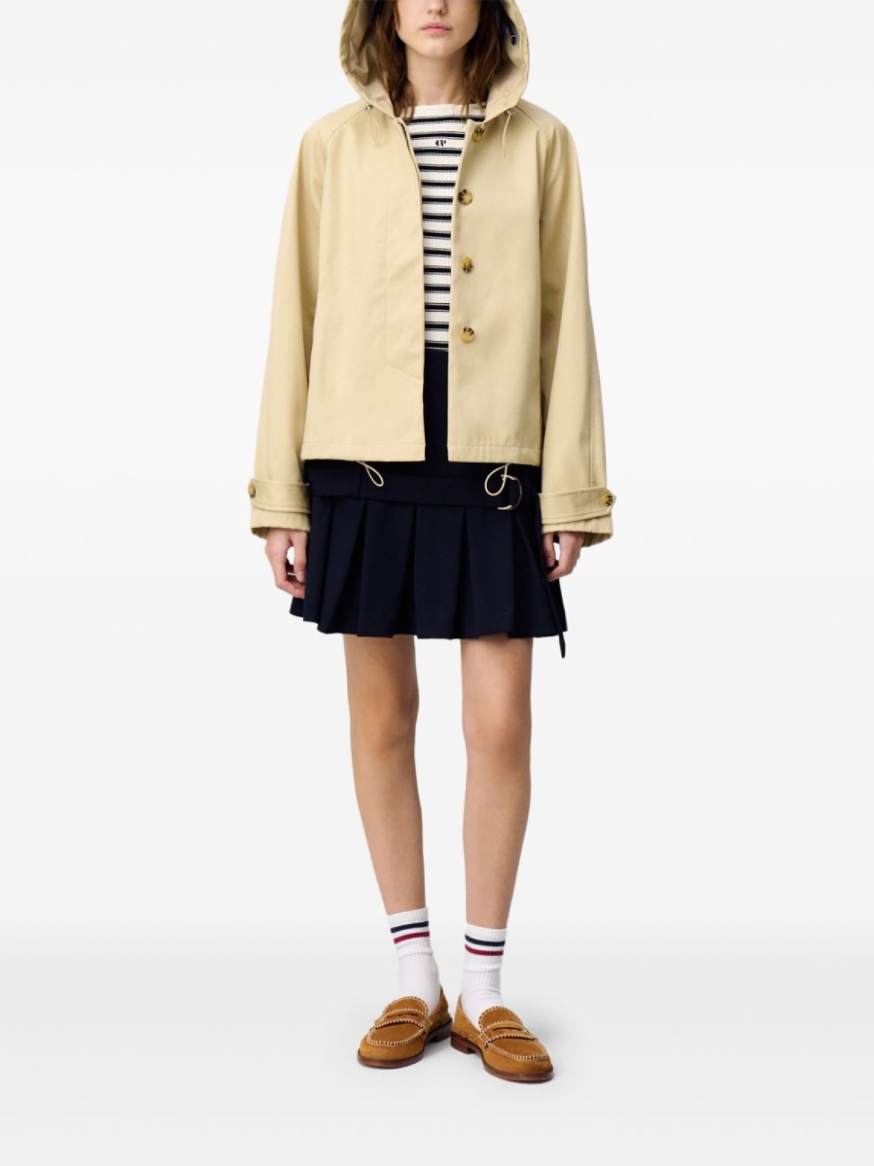 

Claudie Pierlot легкая парка с капюшоном, нейтральный цвет