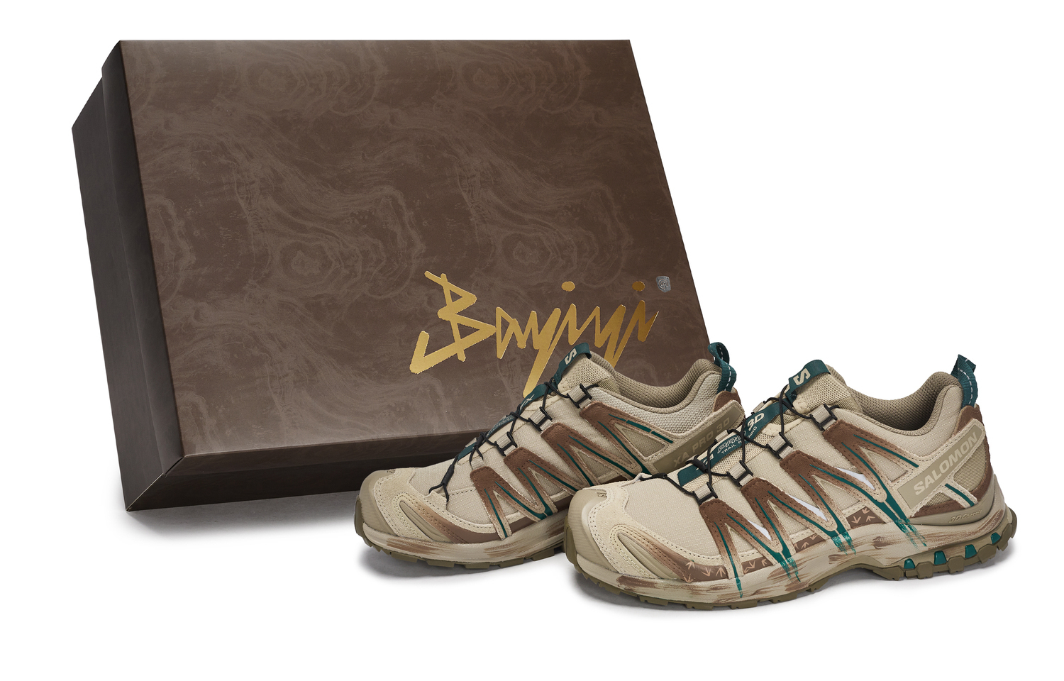 

XA PRO 3D 811 Manufacturing, Desert Wanderer, Special Shoe Box, низкие треккинговые ботинки для альпинизма унисекс SALOMON, зеленый коричневый