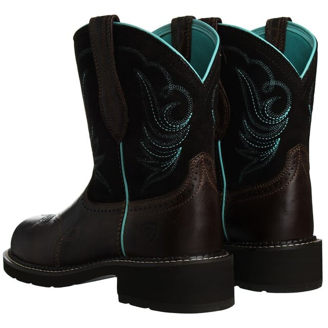 Женские ботинки Ariat Fatbaby Heritage короткие с вышивкой, коричневый — фото 3