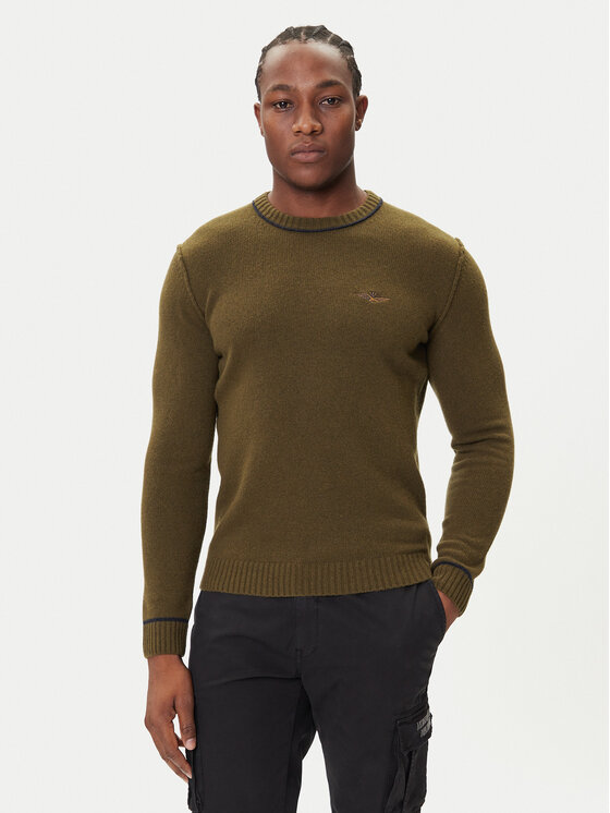 

Свитер regular fit 252MA1608UL00924 Aeronautica Militare, зелёный