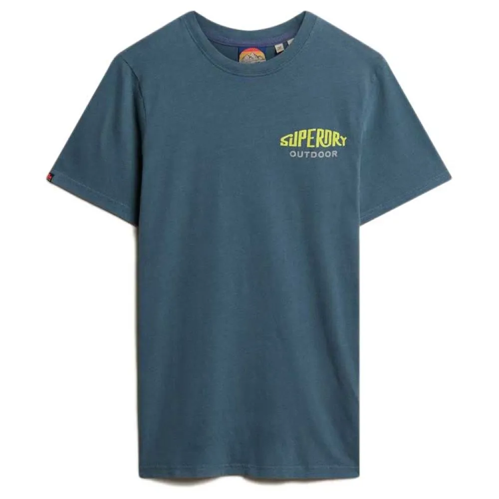

Футболка с коротким рукавом Superdry Mountain Relaxed Fit, синий
