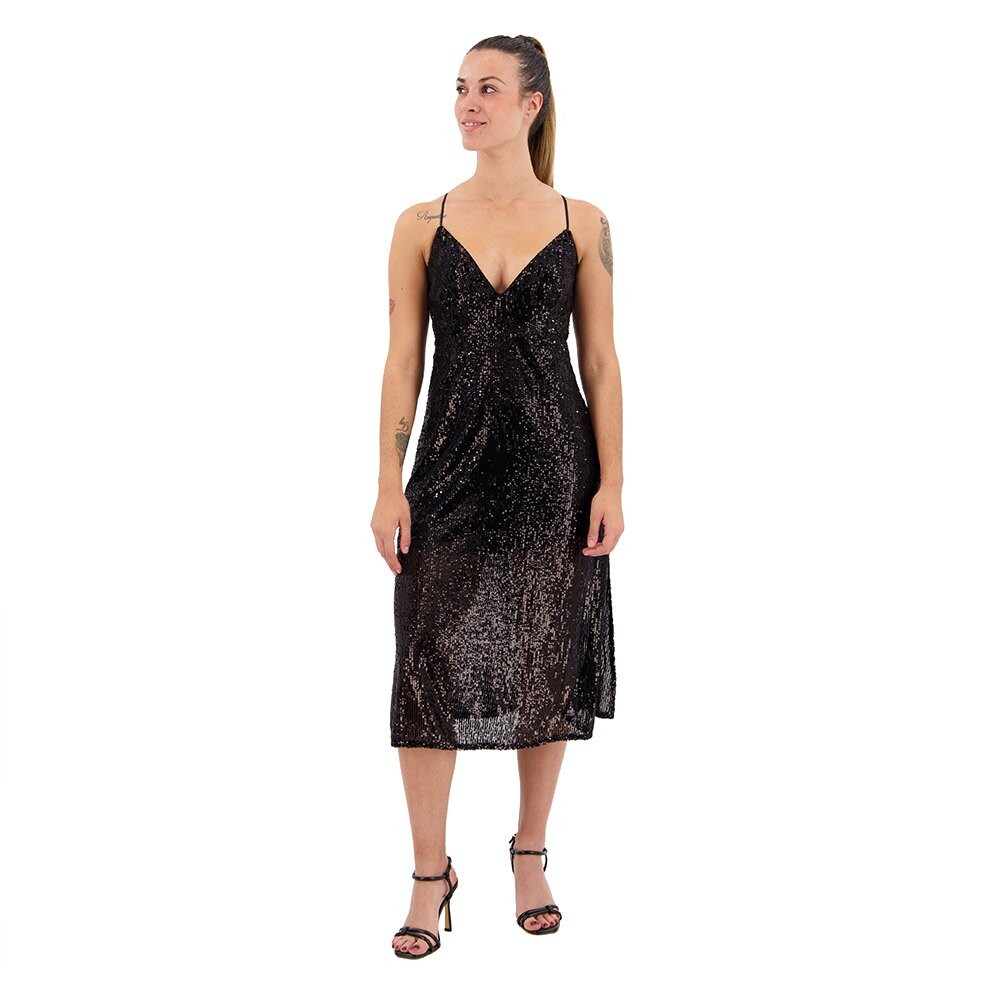 

Платье Superdry Plunge Sequin Midi, черный