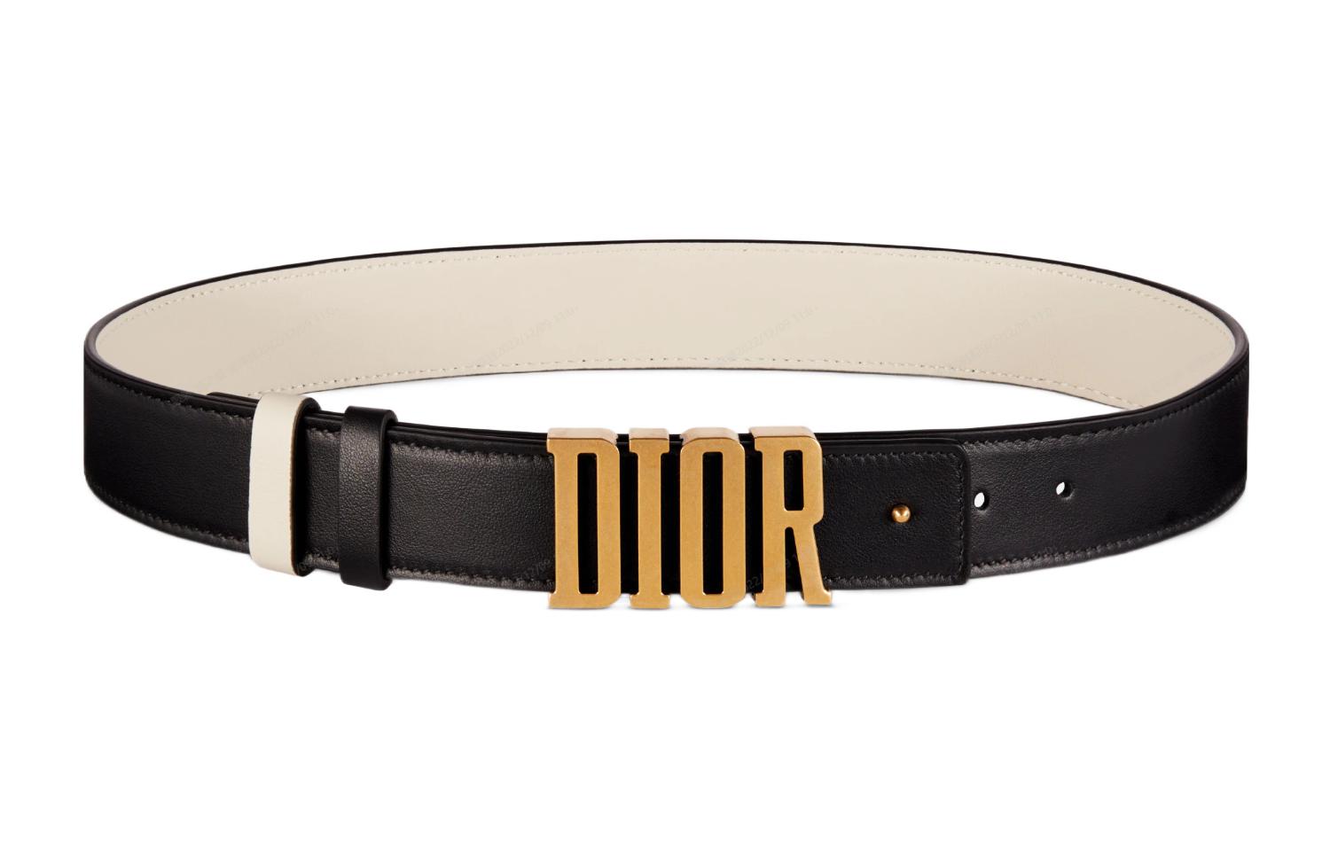 

DIOR Минималистичный логотип-эмблема Универсальная гладкая пряжка Женская ширина 3 см, Black