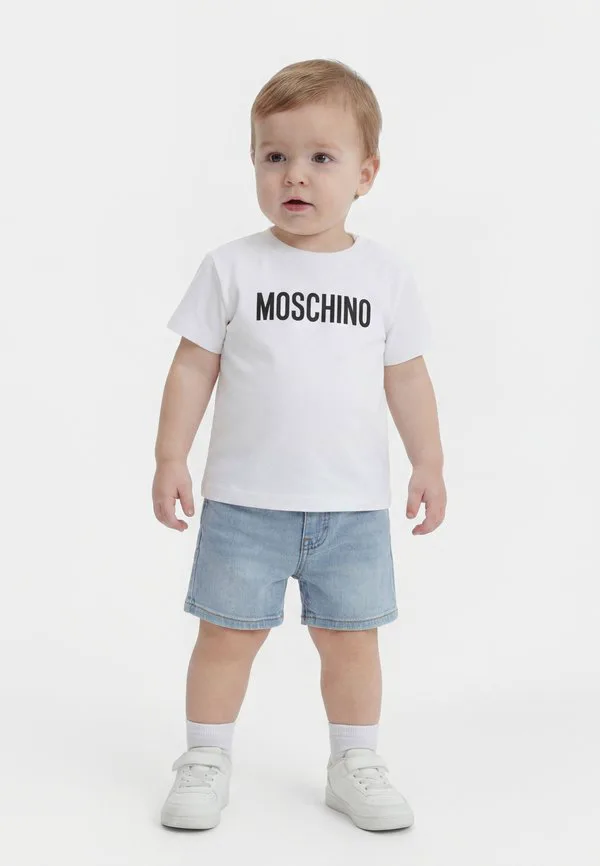 Детская футболка унисекс с принтом Moschino, Bianco Ottico