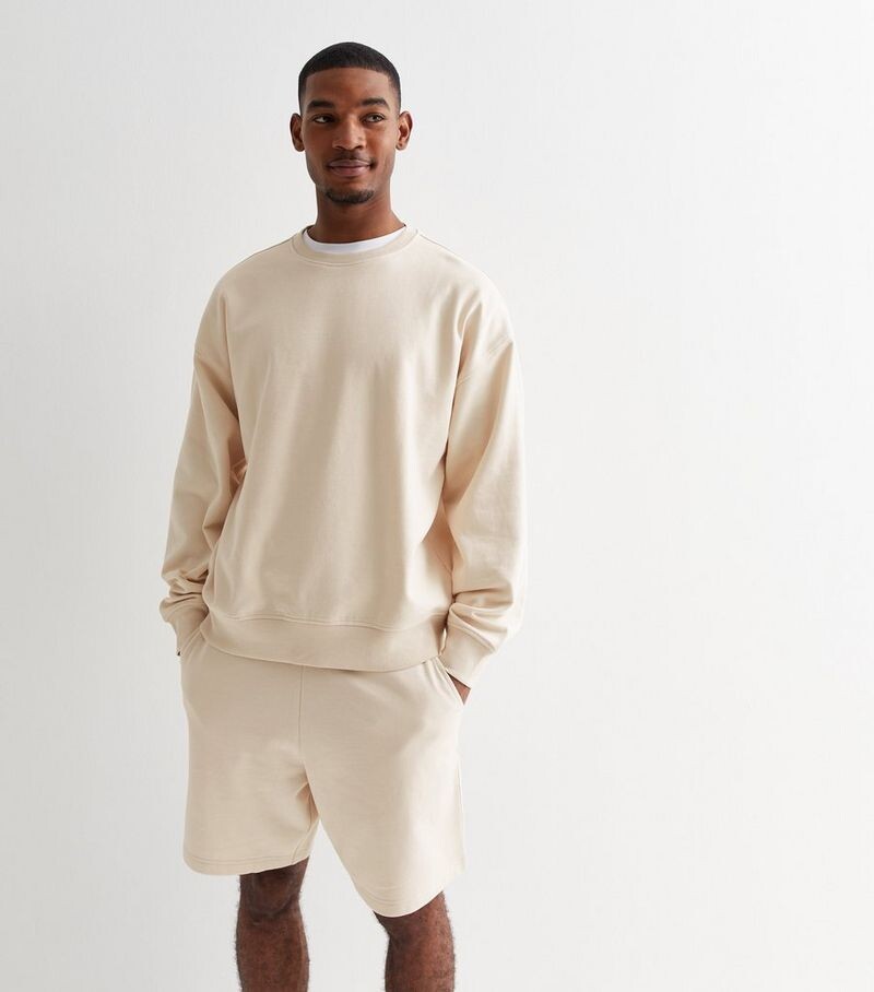 

Off-White Свободный свитшот с круглым вырезом New Look, белый