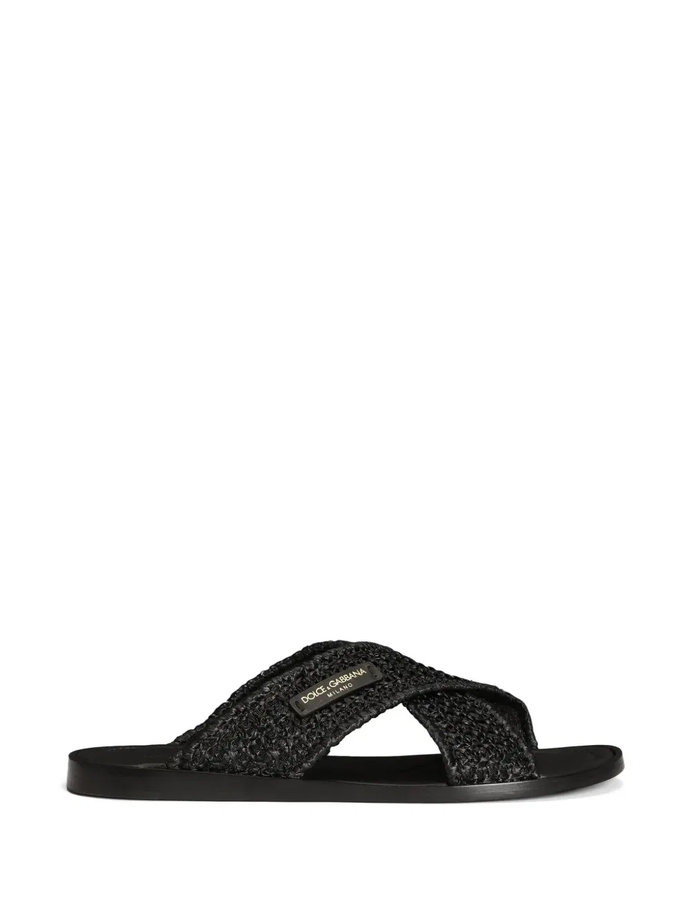 Сандалии из рафии Dolce & Gabbana, черный