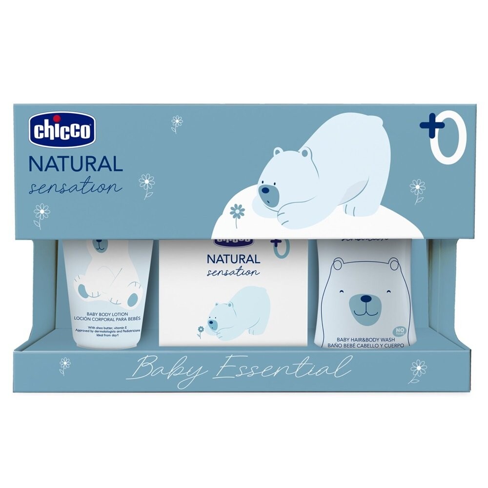 

Chicco, Natural Sensation Baby Essential, набор косметики, 3 предмета