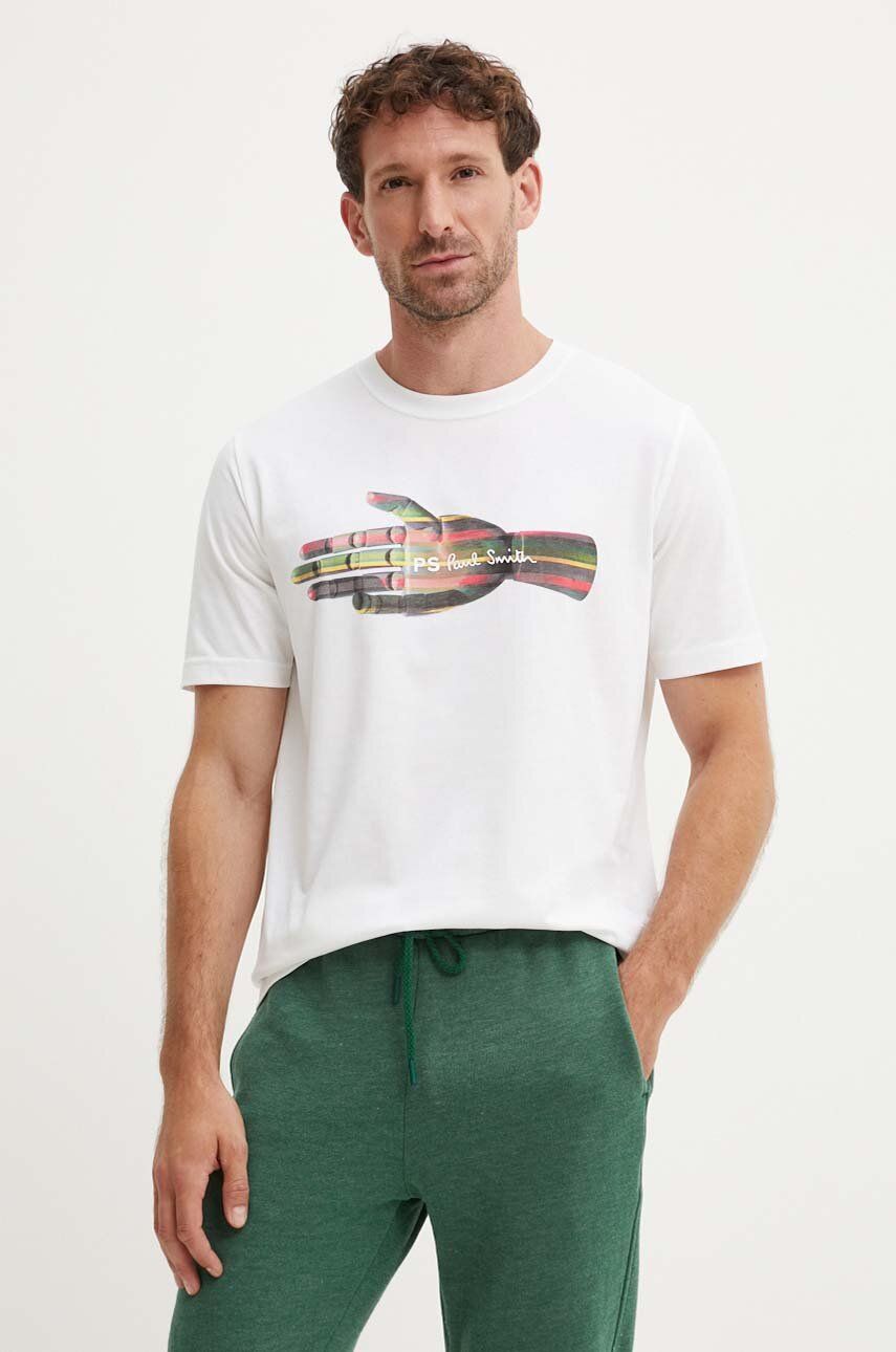

Хлопковая футболка PS Paul Smith, бежевый