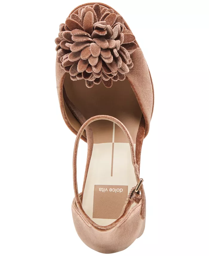 Женские босоножки Perel Flower из двух частей на платформе и высоком каблуке Dolce Vita, розовый — фото 4