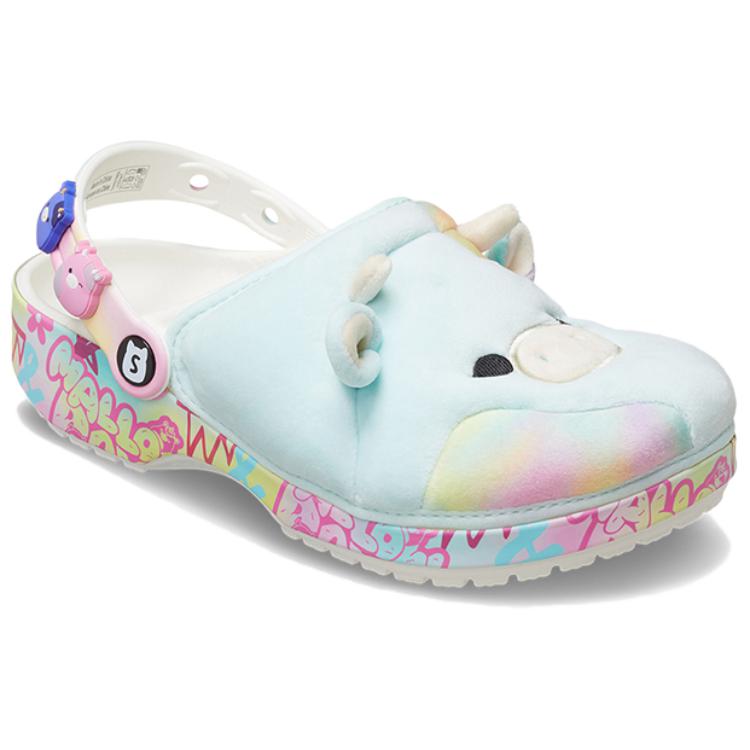 Crocs Классические тапочки Squishmallow в виде коровы для детей - сине-розовые, цвет Blue Pink — фото 3