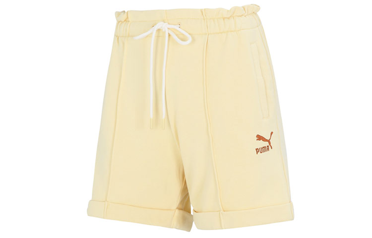 

Женские повседневные шорты бежево-желтые PUMA