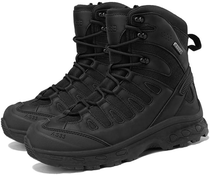 

Мужские высокие походные ботинки ODIPON, водонепроницаемые походные ботинки, тактические ботинки для мужчин, легкие ботинки для улицы, черный