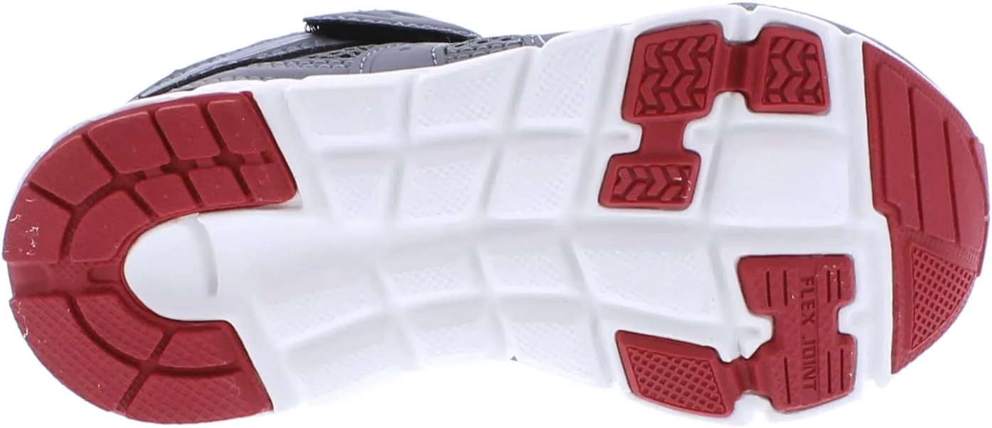 

Детские кроссовки TSUKIHOSHI Velocity - на ремешке, можно стирать в машине, с широкой носочной частью и нескользящей подошвой, без следов, для детей 4-12 лет, серый/красный