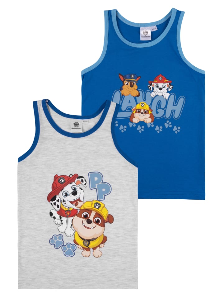 

Paw Patrol Комплект из двух маек-топов с изображением Щенячьего патруля, сине-серые