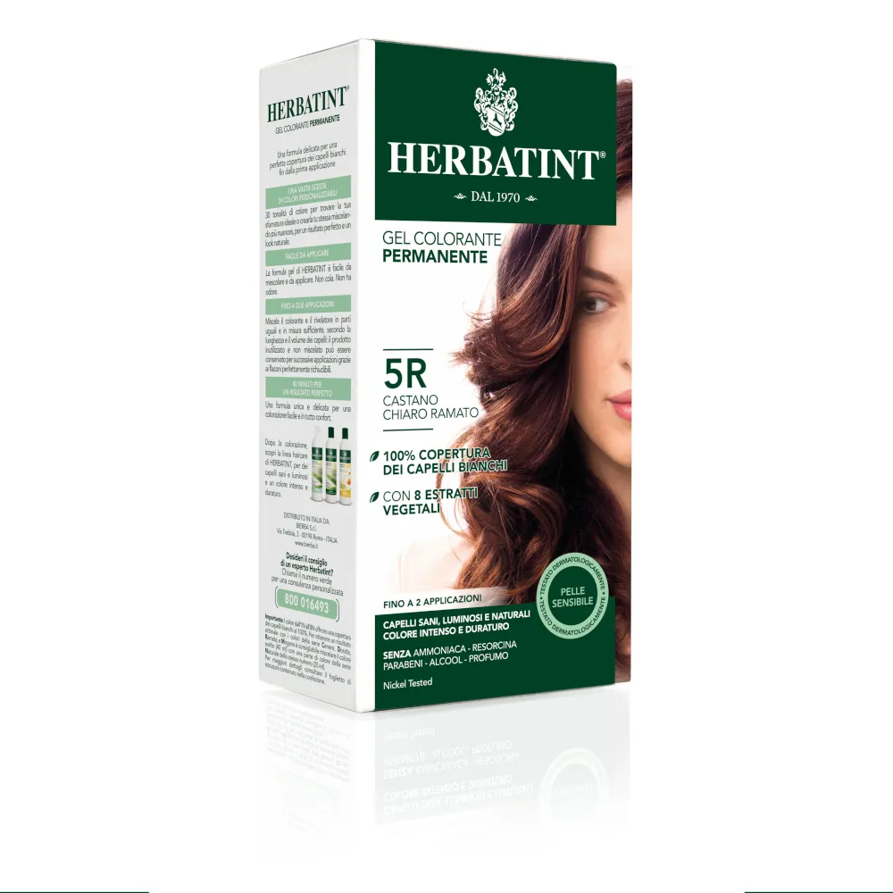 

Краска для волос Herbatint Permanent Gel 5R Light Brown Auburn 150 мл