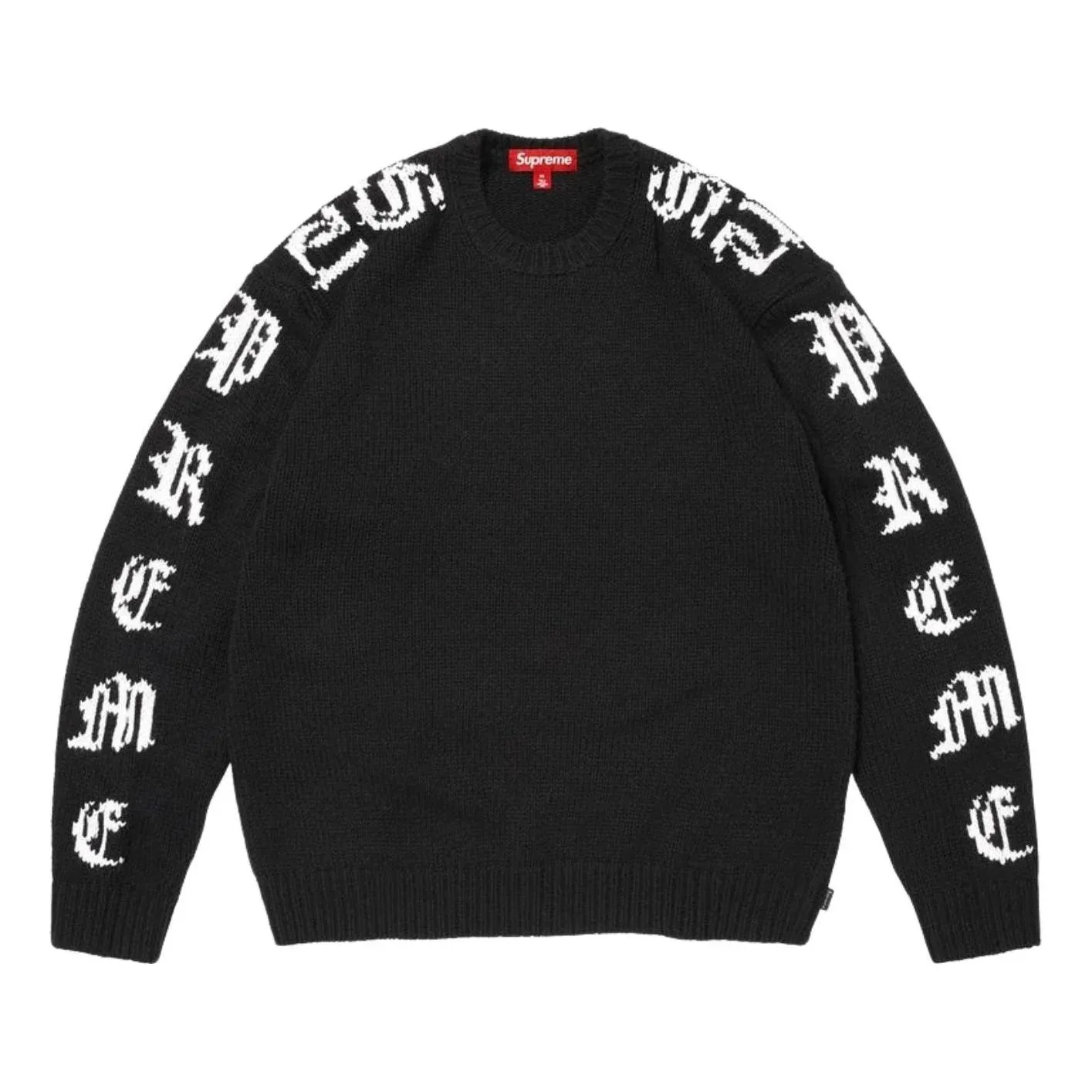 Свитер Supreme SS26 Old English Sleeves 'Black'