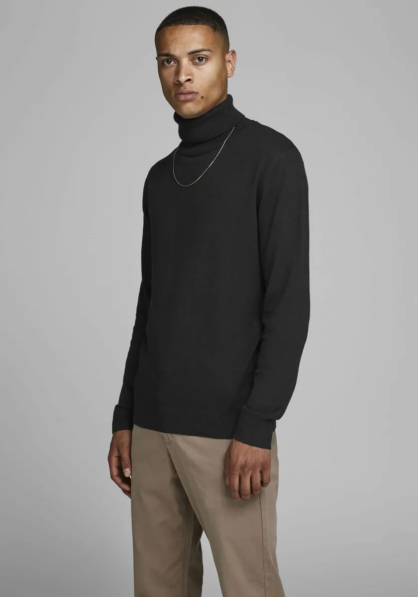 

Свитер с высоким воротником Jack & Jones "Emil Knit Roll", черный