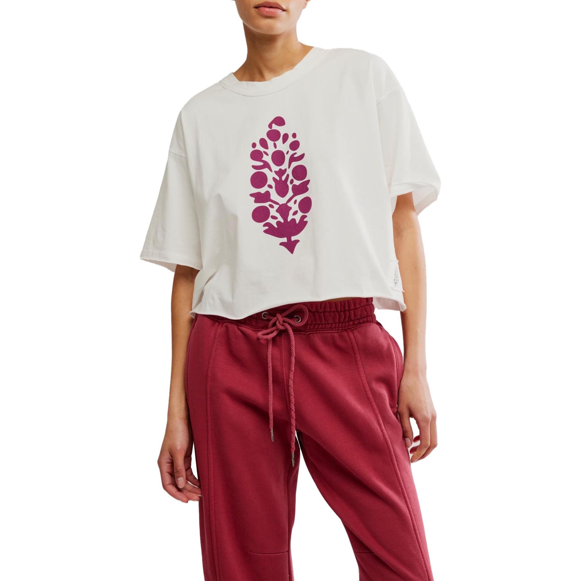 

Женская футболка с логотипом Inspire Buti Free People, White/Deep Mulberry, Белый, Женская футболка с логотипом Inspire Buti Free People, White/Deep Mulberry