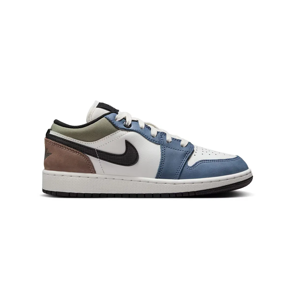 

Баскетбольные кроссовки Air Jordan 1 Low для детей, белый/синий