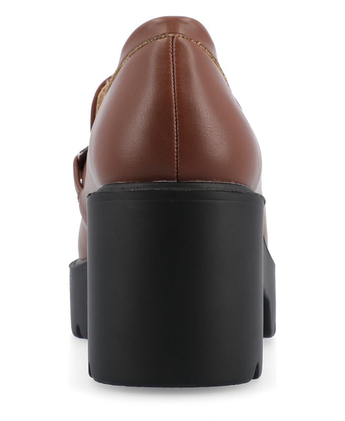 Женские туфли-лодочки на платформе и подошве Kezziah Tru Comfort из пенопласта Journee Collection, коричневый — фото 3