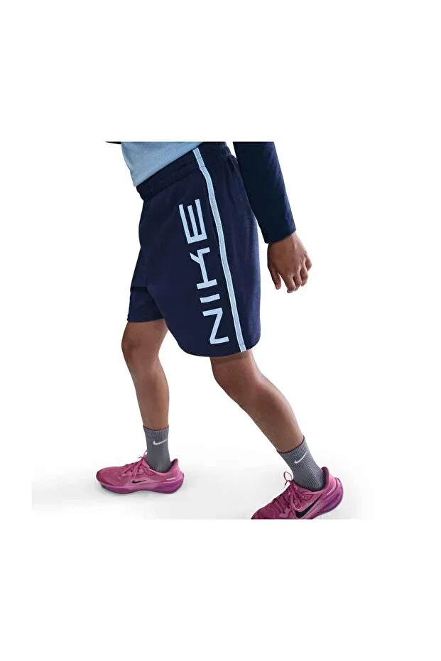 Детские спортивные шорты для девочек с регулируемым поясом Nike, Navy Blue