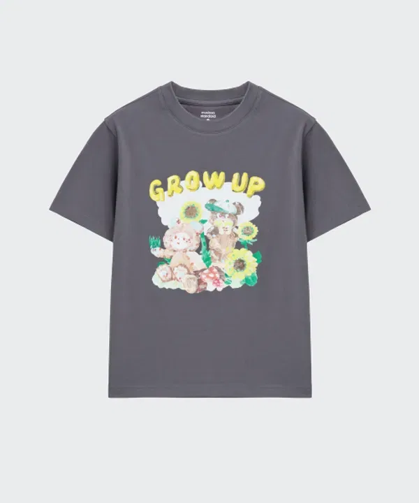 Футболка Grow Up, Musinsa Standard Kids, серая — фото 3