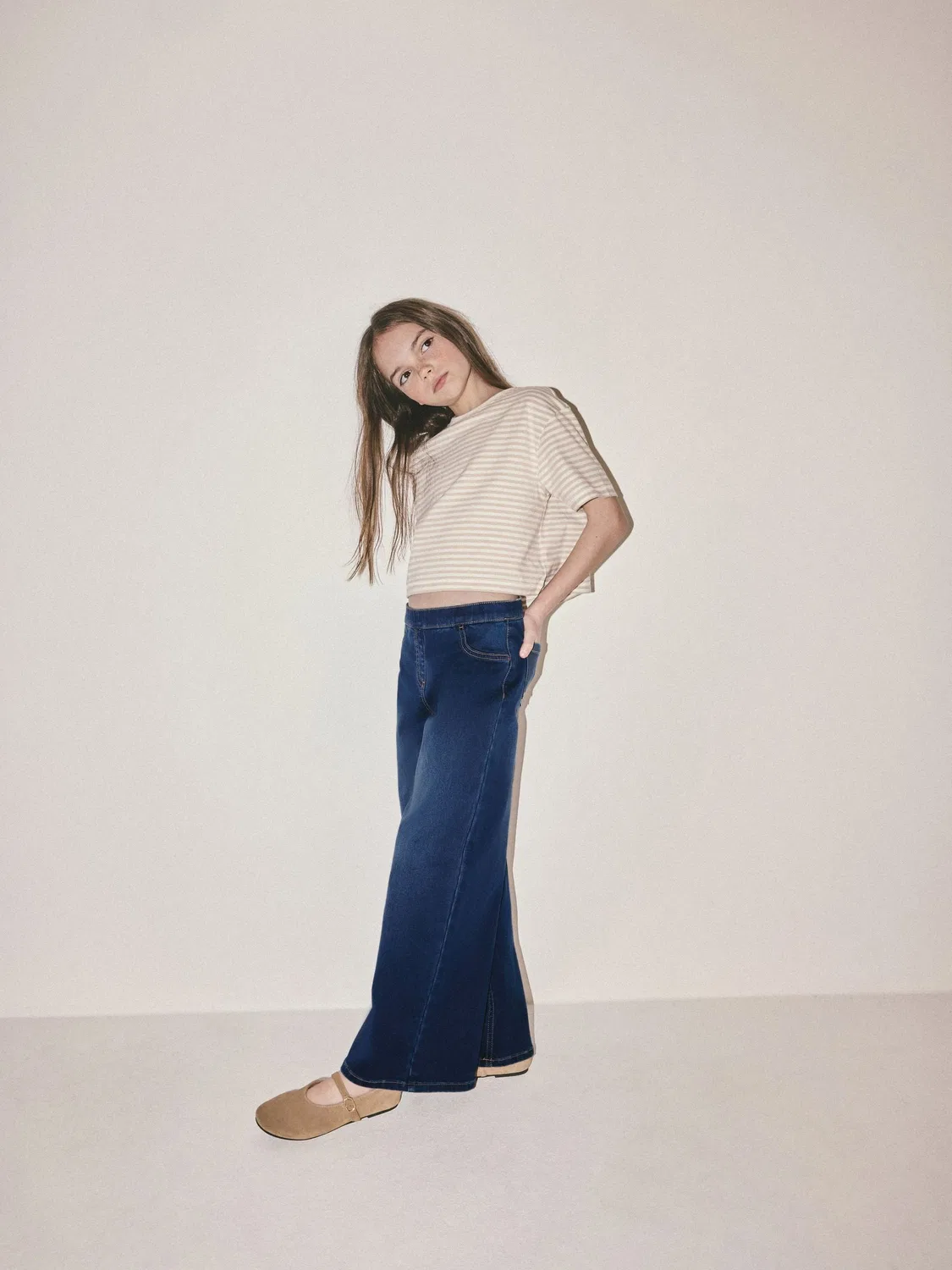 Джеггинсы широкие, 3 шт The Set, темно-синий/синий/черный — фото 2