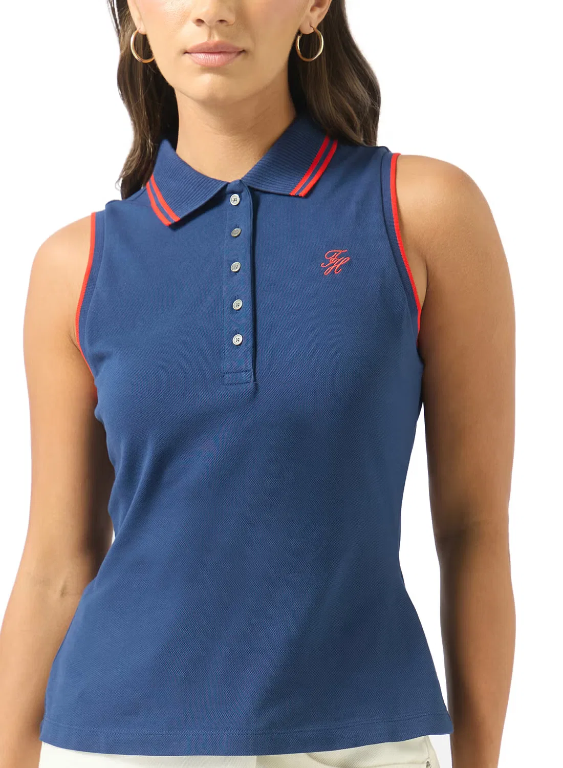 Поло без рукавов с вышивкой 1985 Tommy Hilfiger, темно-синий — фото 3